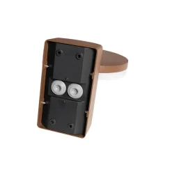 Qazqa buitenlampen met sensor esmee bronskleurig geïntegreerde led