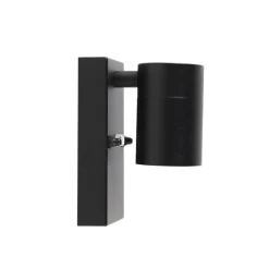 Qazqa buitenlampen met sensor solo zwart gu10