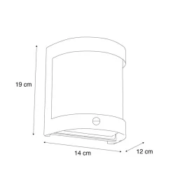 Qazqa buitenlampen met sensor mira zilverkleurig e27