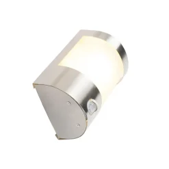 Qazqa buitenlampen met sensor mira zilverkleurig e27