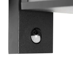 Qazqa buitenlampen met sensor charlois zwart e27