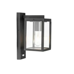 Qazqa buitenlampen met sensor charlois zwart e27