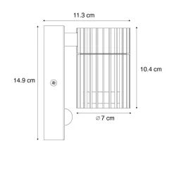 Qazqa buitenlampen met sensor boris zwart gu10