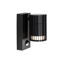 Qazqa buitenlampen met sensor boris zwart gu10