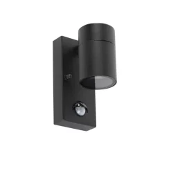 Qazqa buitenlampen met sensor solo zwart gu10