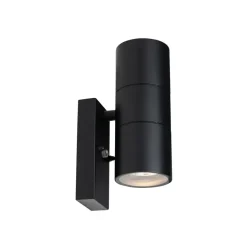 Qazqa buitenlampen met sensor duo zwart gu10