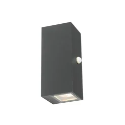 Qazqa buitenlampen met sensor baleno grijs gu10