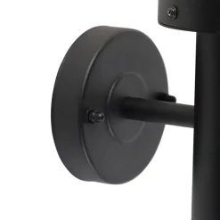 Qazqa buitenlampen met sensor gleam zwart e27