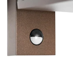 Qazqa buitenlampen met sensor charlois bronskleurig e27