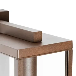 Qazqa buitenlampen met sensor charlois bronskleurig e27