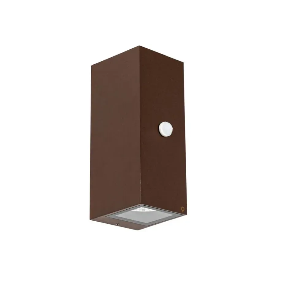 Qazqa buitenlampen met sensor baleno bronskleurig gu10