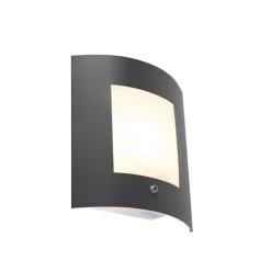 Qazqa buitenlampen met sensor emmerald grijs e27