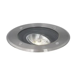 Qazqa grondspots delux zilverkleurig gu10