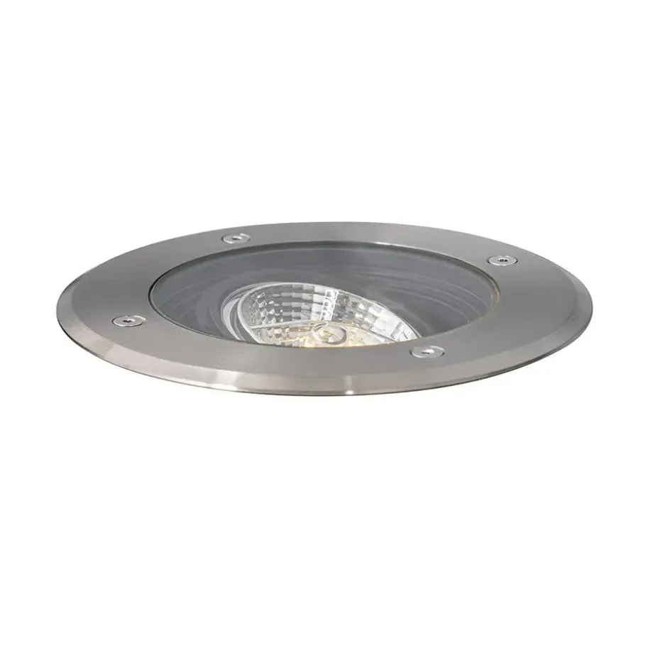 Qazqa grondspots delux zilverkleurig gu10