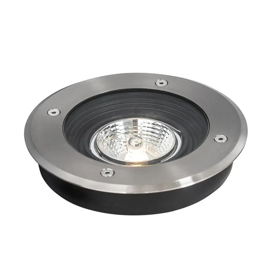 Qazqa grondspots delux zilverkleurig gu10