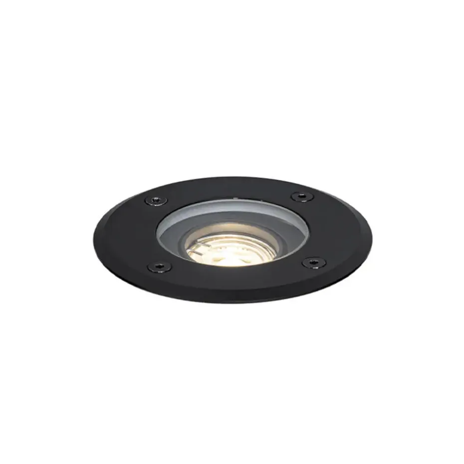 Qazqa grondspots delux zwart gu10