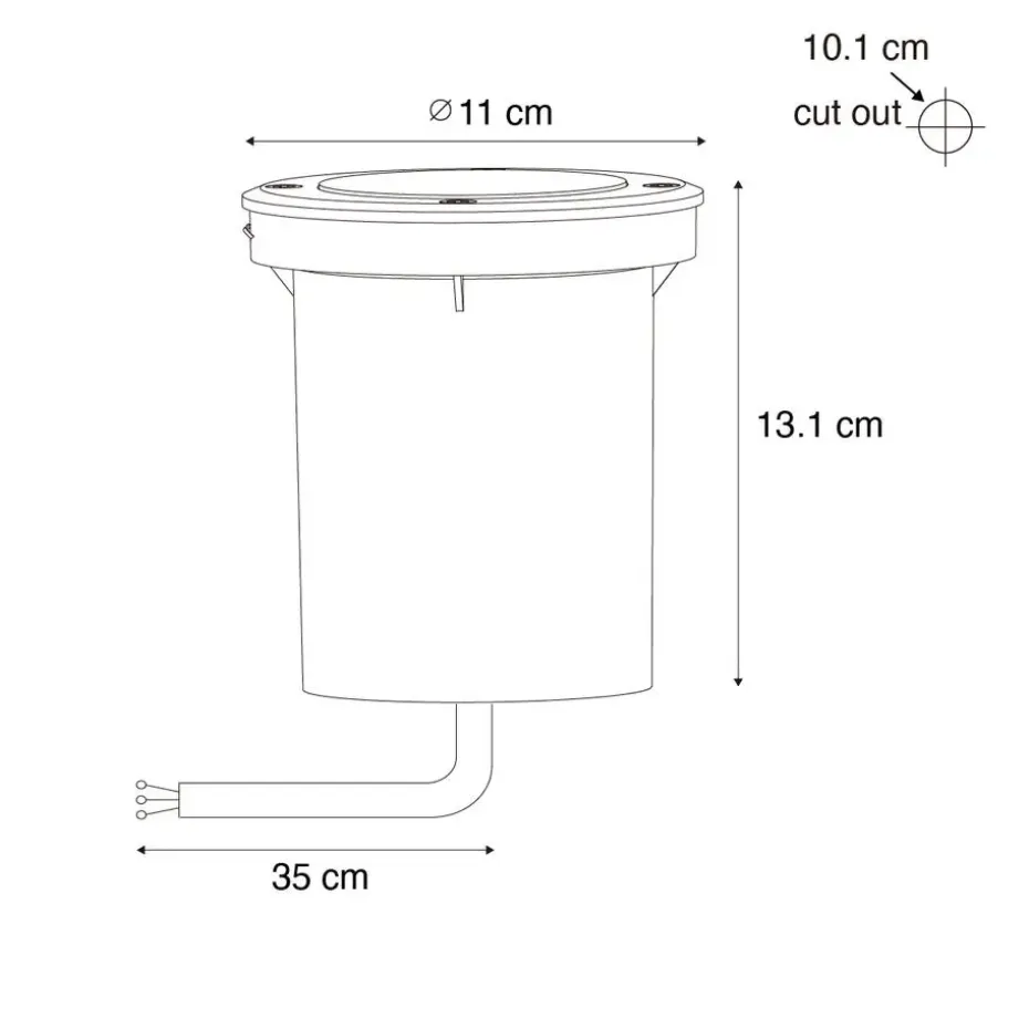 Qazqa grondspots delux zwart gu10