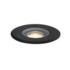 Qazqa grondspots delux zwart gu10