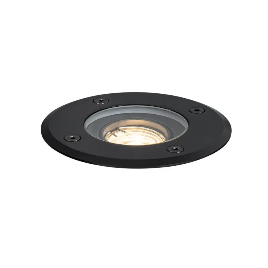 Qazqa grondspots delux zwart gu10