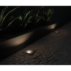 Qazqa grondspots delux zwart gu10