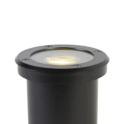 Qazqa grondspots delux zwart gu10