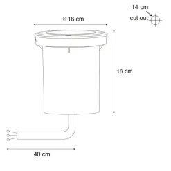 Qazqa grondspots delux zwart gu10