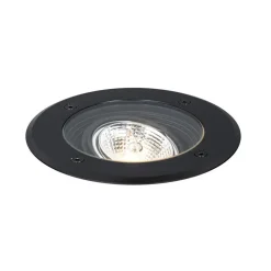 Qazqa grondspots delux zwart gu10