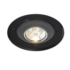 Qazqa grondspots delux zwart gu10