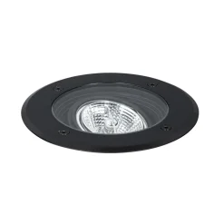 Qazqa grondspots delux zwart gu10