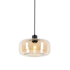 Qazqa hanglampen bizle beige e27