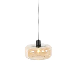 Qazqa hanglampen bizle beige e27