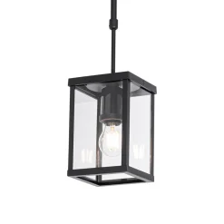 Qazqa hanglampen buiten charlois zwart e27