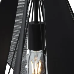 Qazqa hanglampen carcass zwart e27