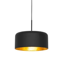 Qazqa hanglampen jinte zwart e27