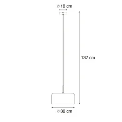 Qazqa hanglampen jinte zwart e27
