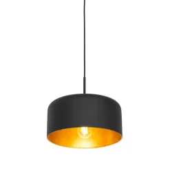 Qazqa hanglampen jinte zwart e27