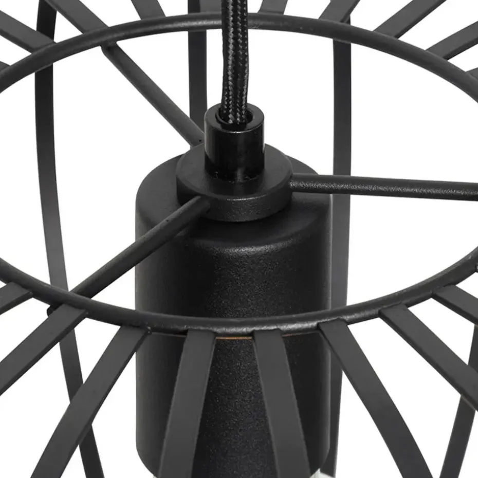 Qazqa hanglampen johanna zwart e27