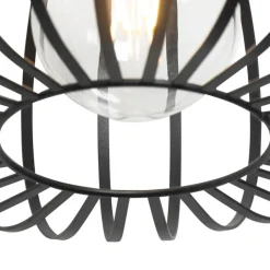 Qazqa hanglampen johanna zwart e27