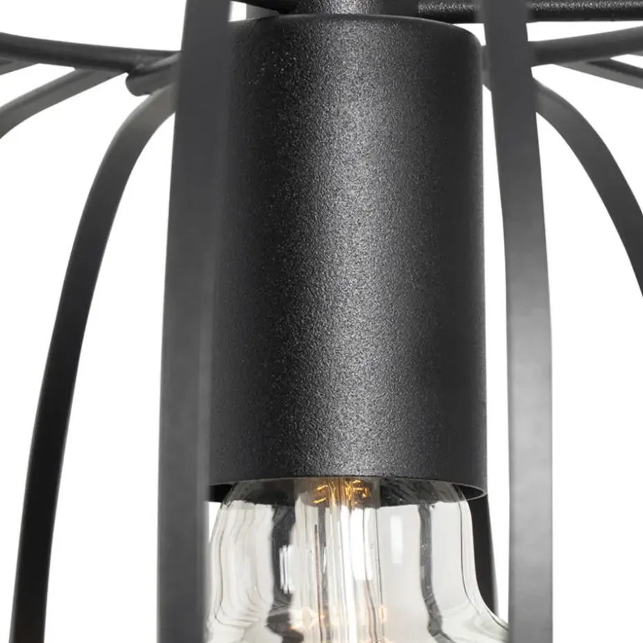 Qazqa hanglampen johanna zwart e27