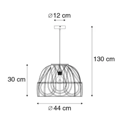 Qazqa hanglampen michelle bruin e27