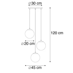 Qazqa hanglampen pallon goudkleurig e27