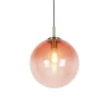 Qazqa hanglampen pallon roze e27