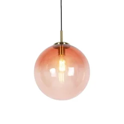 Qazqa hanglampen pallon roze e27