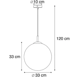Qazqa hanglampen pallon roze e27