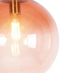 Qazqa hanglampen pallon roze e27
