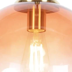 Qazqa hanglampen pallon roze e27