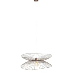 Qazqa hanglampen pua bruin e27