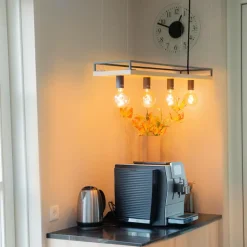 Qazqa hanglampen shelf zwart e27