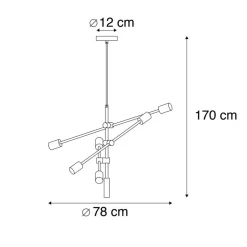 Qazqa hanglampen sydney goudkleurig e27