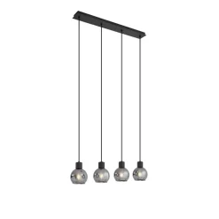 Qazqa hanglampen vidro grijs e27